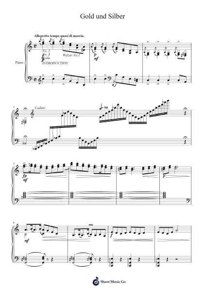 Gold und Silber, Op. 79 Sheet Music by Franz Lehár-Arr.Zarol Hayleste