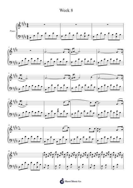 Week 8 Sheet Music by Fabrizio Paterlini-Arr.Boyletio Wanleigh