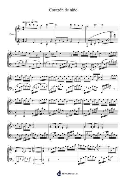 Corazón de niño Sheet Music by Raul Di Blasio-Arr.Huttwer Sampland