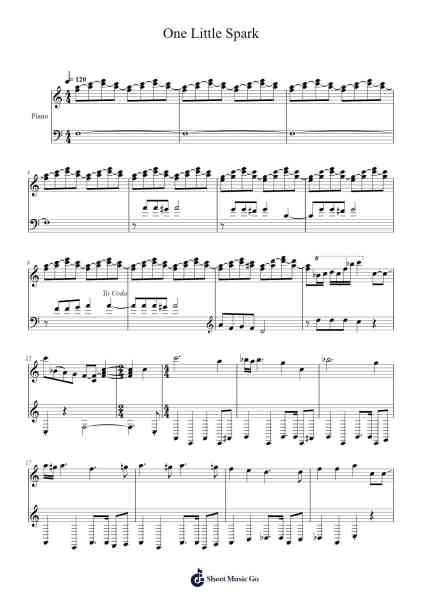 One Little Spark Sheet Music by Sherman Brothers-Arr.Beckfey Earlnice