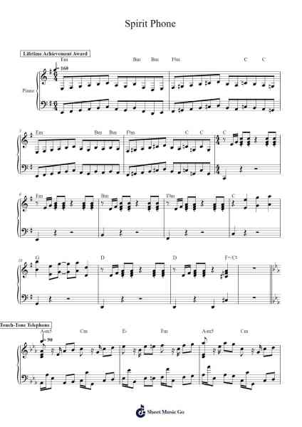 Spirit Phone Sheet Music by Lemon Demon-Arr.Osger