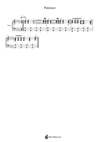 Patience Sheet Music by Tame Impala-Arr.Cookeda