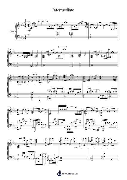 Intermediate Sheet Music by kazuki_dozono-Arr.Lynchric