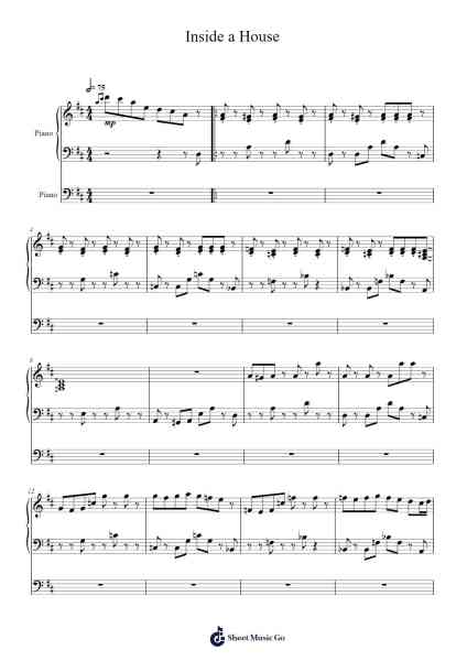 Inside a House Sheet Music by Koji Kondo-Arr.Kingmax