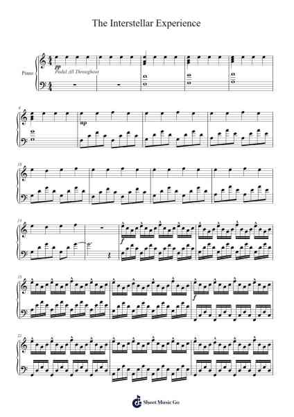 The Interstellar Experience Sheet Music by Tony Ann-Arr.Emton