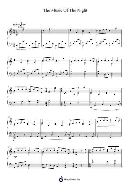 The Music Of The Night (from The Phantom Of The Opera) Notenblatt von Andrew Lloyd Webber-Arr.Mollwalsh Dinions