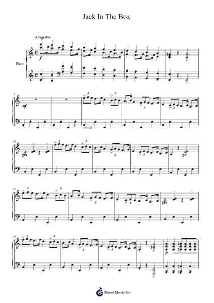Jack In The Box Sheet Music by Zez Confrey-Arr.Joanbar Crichniel