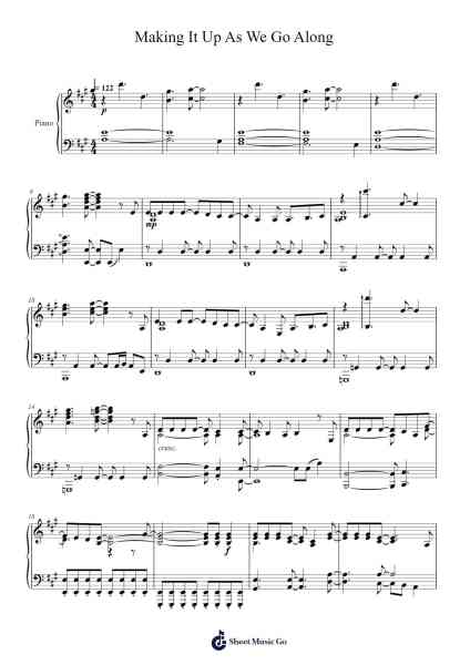 Making It Up As We Go Along Sheet Music by Kristen Anderson-Lopez/Robert Lopez-Arr.Brownli Zangstuart