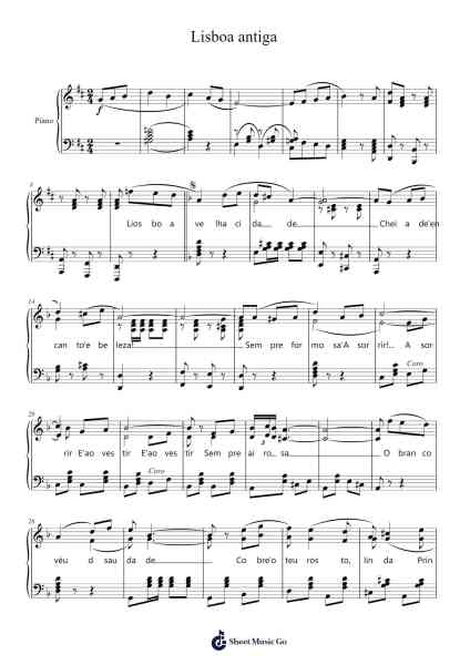 Lisboa antiga Sheet Music by Raul Portela-Arr.Davexy Tykins