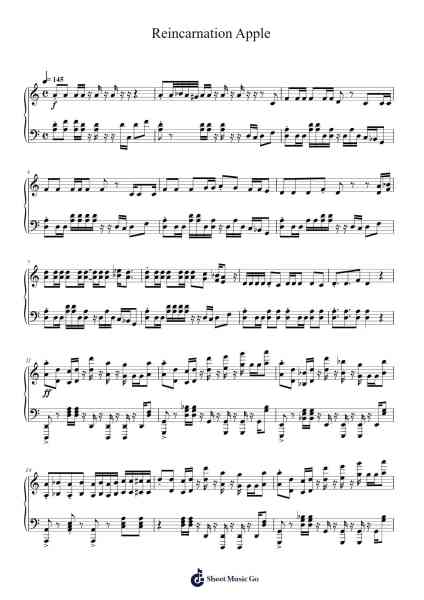 Reincarnation Apple Sheet Music by PinocchioP-Arr.Acbins Yedhume