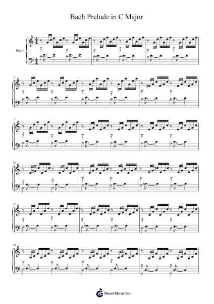 Prelude in C Major, BWV 846: I. Prelude Sheet Music by Johann Sebastian Bach-Arr.Hoodlyle Joyyoung