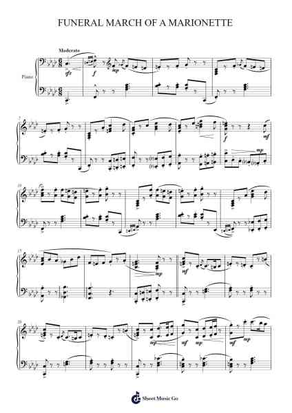 Funeral March of a Marionette Sheet Music by Charles Gounod-Arr.Stonelian Chantham