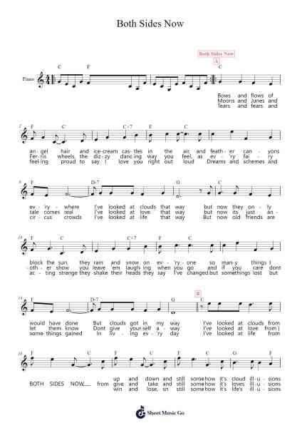Both Sides Now Sheet Music by Joni Mitchell-Arr.Dulshall