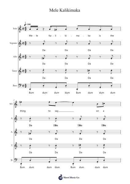 Mele Kalikimaka Sheet Music by Bing Crosby-Arr.Stelgil Kaycia