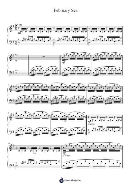 February Sea Sheet Music by George Winston-Arr.Lynstrong Derlard