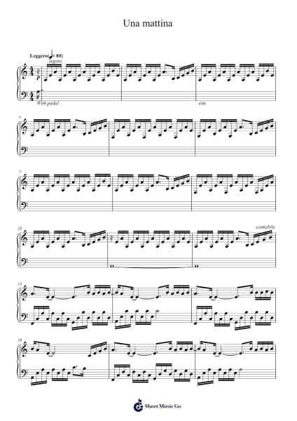 Una mattina Notenblatt von Ludovico Einaudi-Arr.Jouboyd Calgel