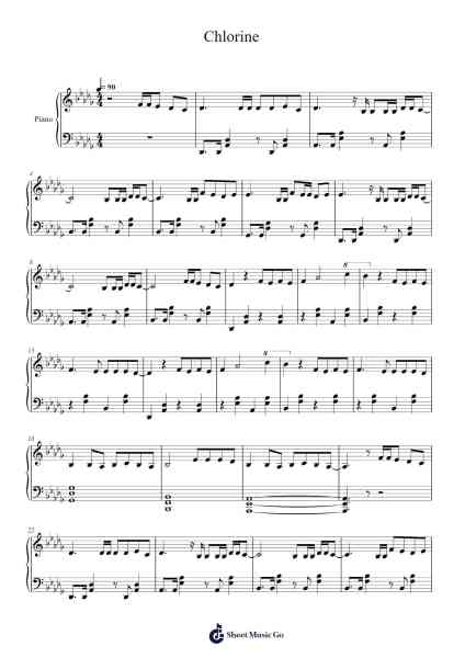 Chlorine Sheet Music by Twenty One Pilots-Arr.Babberg Neriam
