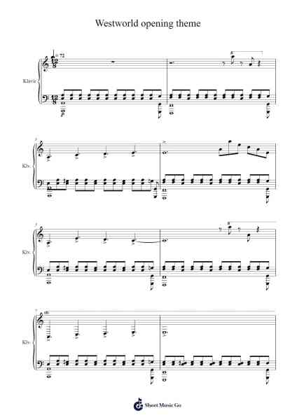 Westworld opening theme Sheet Music by Ramin Djawadi-Arr.Flowerthan
