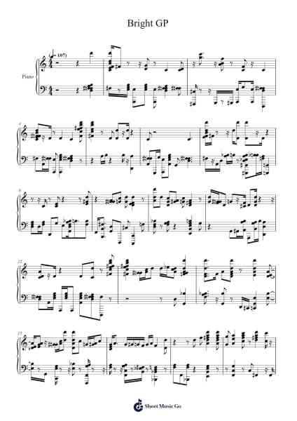 Bright GP Sheet Music by Yamaha-Arr.Colyork