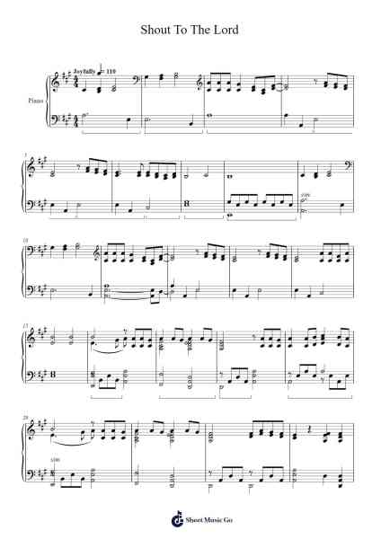 Shout To The Lord Sheet Music by Darlene Zschech-Arr.Youngvian