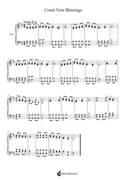 Count Your Blessings Sheet Music by Misc Praise Songs-Arr.Walshfox