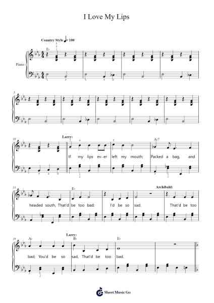 I Love My Lips Sheet Music by Poundnions-Arr.Holtthea