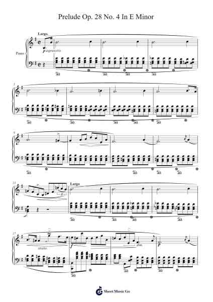 Prelude Op. 28 No. 4 in E Minor "Suffocation" Sheet Music by Frédéric Chopin-Arr.Rusden