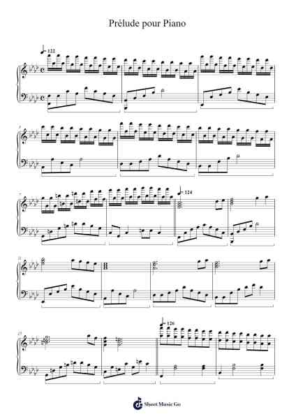 Prélude pour Piano Sheet Music by Saint Preux-Arr.Lanceriah Bunlynch
