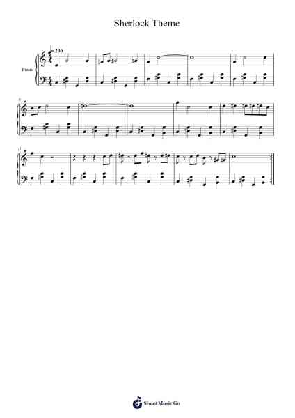 Sherlock Theme Sheet Music by undefined-Arr.Manwright Diloyd