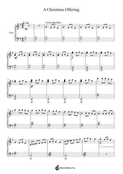 A Christmas Offering Sheet Music by Vioo'neil-Arr.Rodblair