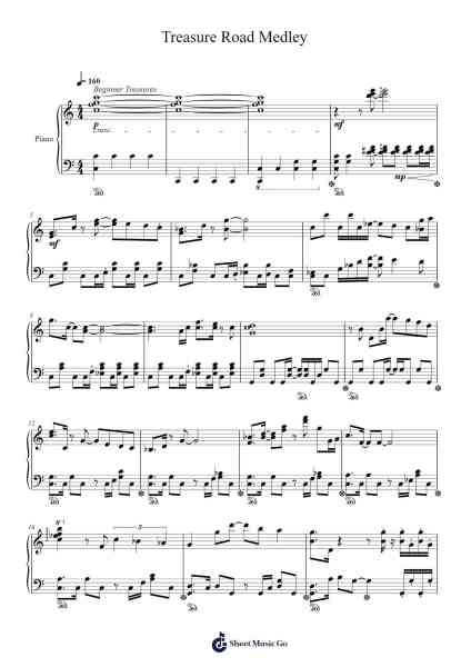 Treasure Road Medley Sheet Music by Yuuta Ogasawara/Hirokazu Ando/Jun Ishikawa/Yuki Shimooka-Arr.Hifaithe Fojames