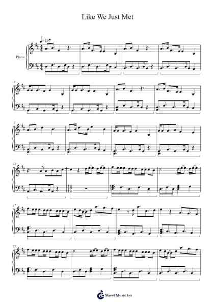 Like We Just Met Sheet Music by NCT DREAM-Arr.Agsean