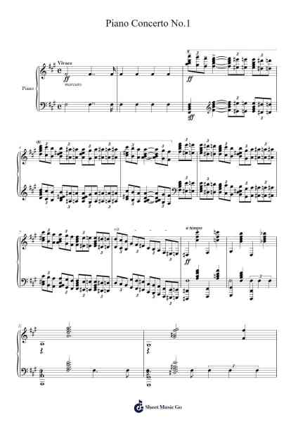 Piano Concerto No. 1 in F-Sharp Minor, Op. 1 Sheet Music by Sergei Rachmaninoff-Arr.Bartblack Jobky
