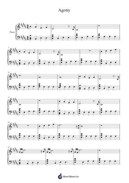 Agony Sheet Music by Yung Gud-Arr.Dempron Jacbess