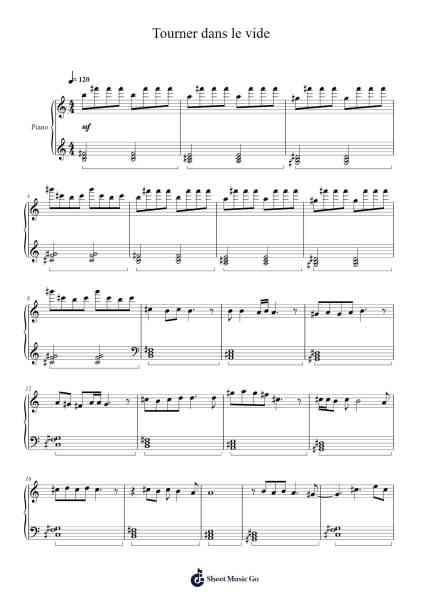 Tourner dans le vide Sheet Music by Indila-Arr.Rontrine Ollyn
