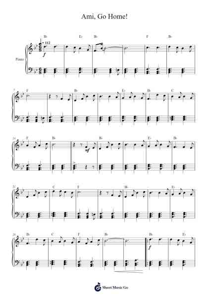 Ami, Go Home! Sheet Music by Ernst Busch-Arr.Yalegus