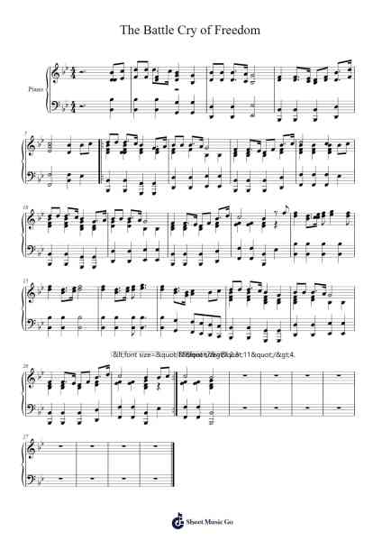 The Battle Cry of Freedom Sheet Music by George Frederick Root-Arr.Sret