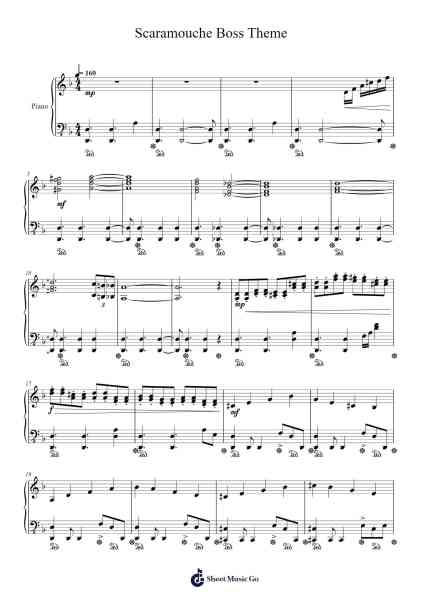Scaramouche Boss Theme - Genshin Impact Sheet Music by Yu-Peng Chen-Arr.Mikejay Croftges