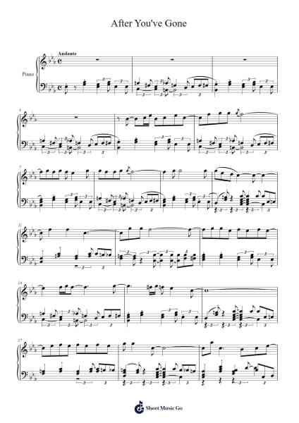 After You've Gone Sheet Music by Turner Layton-Arr.Corvan Hewkins