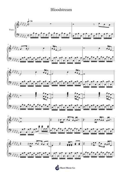 Bloodstream Sheet Music by Ed Sheeran-Arr.Vogtthia