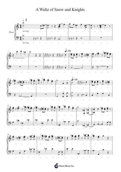 A Waltz of Snow and Knights Sheet Music by Naktigonis-Arr.Lhous Veholmes