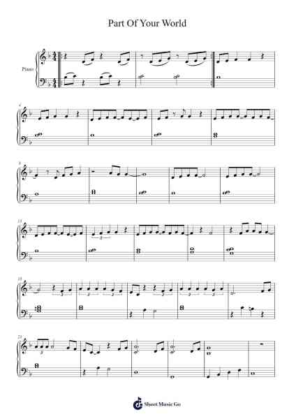 Part Of Your World Sheet Music by Alan Menken-Arr.Poundpe