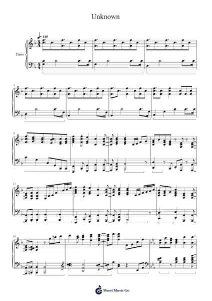 Unknown Sheet Music by Unknown Mortal Orchestra-Arr.Nodric