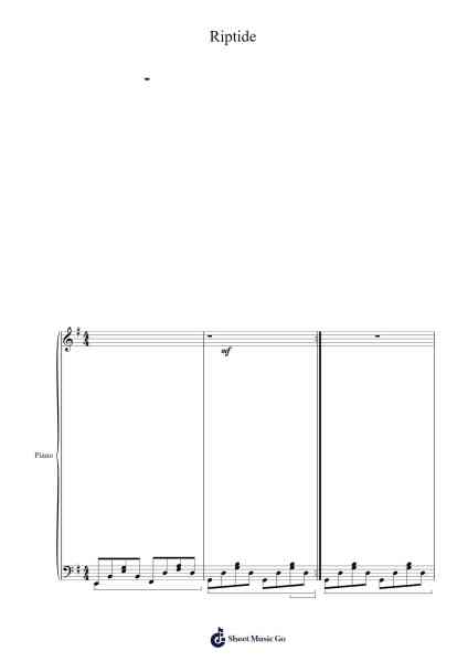Riptide Sheet Music by Maclaren Keffer-Arr.Hubpir