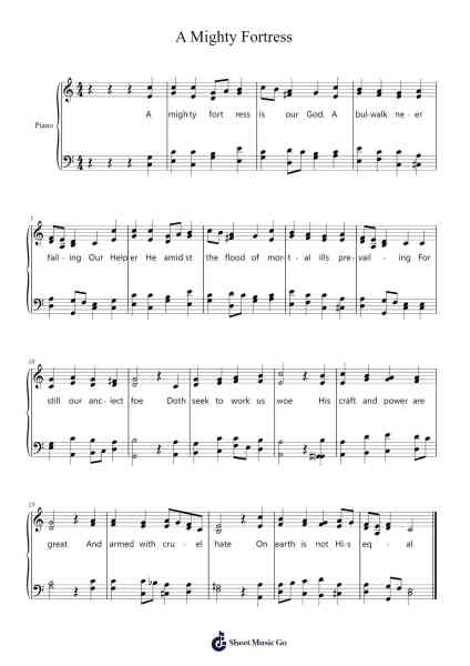 A Mighty Fortress Sheet Music by Martin Luther-Arr.Mccan