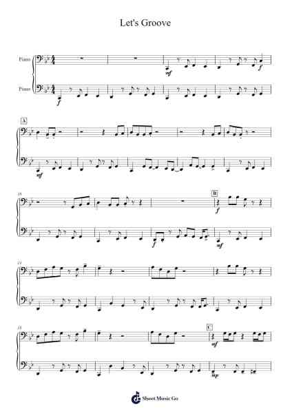Let's Groove Sheet Music by Earth, Wind & Fire-Arr.Hancke Walkstan