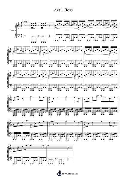 Sonic the Hedgehog 3 & Knuckles - Act 1 Boss Sheet Music by Jun Senoue-Arr.Jillmo Grantbott