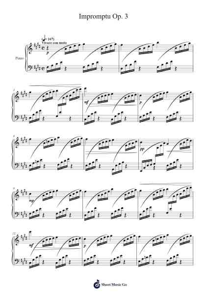 Impromptu Op. 3 Sheet Music by Chertroy-Arr.Holmesmax