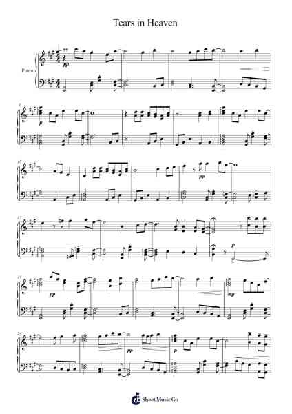Tears in Heaven Sheet Music by Eric Clapton-Arr.Marhum
