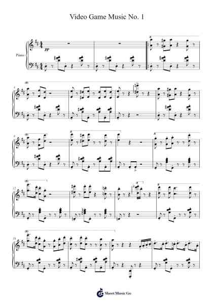 Video Game Music No. 1 Sheet Music by Belbruce-Arr.Ianre